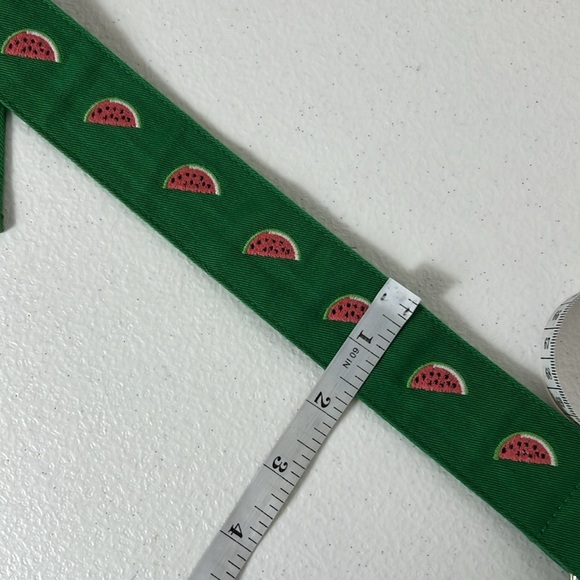 J. Crew S/M Novelty Print Belt Bundle of 2 - Watermelon & Polka Dot - Picture 4 of 11